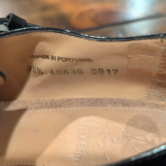 The Office Of Angela Scott Mr. Sterling Monk Strap Patent Shoes Oxford 38.5
